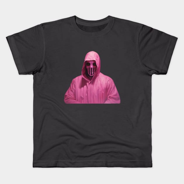 PINK GHOSTFACE, NEON Kids T-Shirt by Pattyld